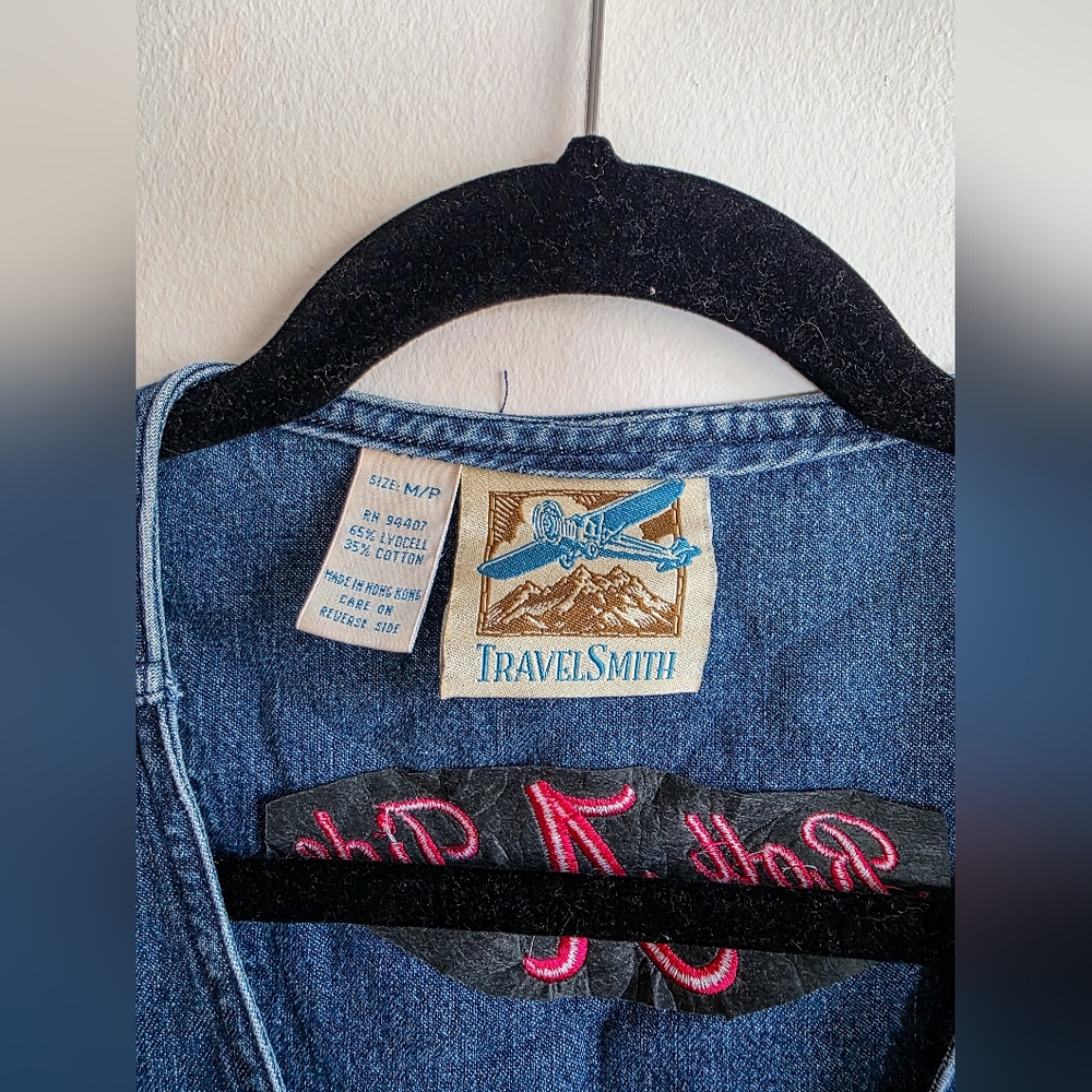 Vintage Alabama Roll Tide Denim Football Vest - Picture 4 of 6